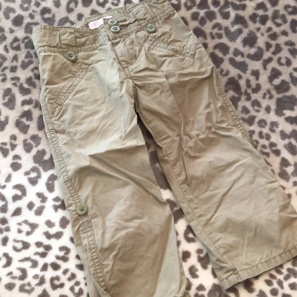 Old Navy Light Olive Green 4 Picket Convertible Pants Size 2T